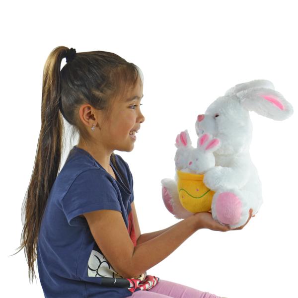 Laber-Hase, XXL, mit wackelnden Babies, "Linda"