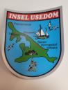 Aufkleber Insel Usedom Wappenform